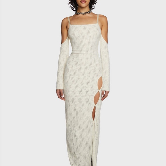 Poster Girl Cold Shoulder knit Cut Outs Maxi Dress - XS - Picture 1 of 11